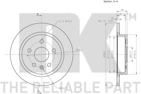 NK 313668 Brake Disc